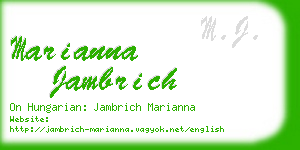 marianna jambrich business card
